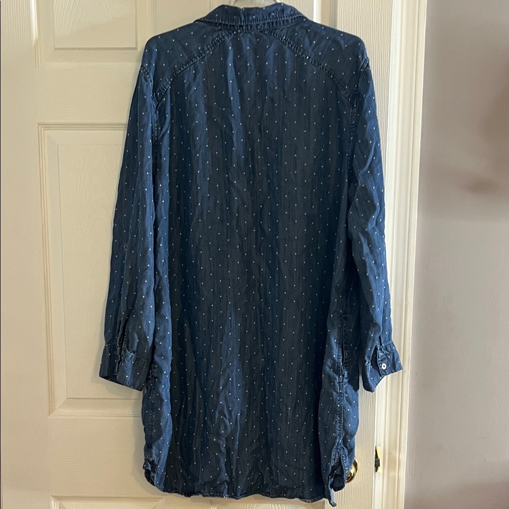 🚨Philosophy Blue Chambray Dress Polka Dots w Pockets🚨 - Picture 6 of 7